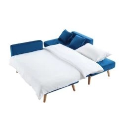 Canapé KELLY En Velours Bleu Avec Angle Convertible 12 Canapé KELLY En Velours Bleu Avec Angle Convertible -Canapé Rêve Promos Magasin canape kelly velours bleu angle convertible 5