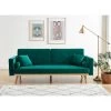 Canapé KELLY Convertible En Velours Vert