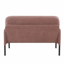 Canapé Droit LIAM En Velours Côtelé Rose Fixe -Canapé Rêve Promos Magasin canape liam velours cotele rose droit et fixe 3