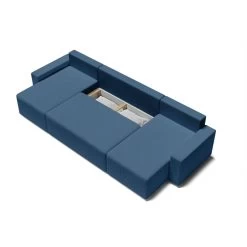 Canapé Panoramique ALMA Convertible Velours Côtelé Bleu Cobalt 6 Places -Canapé Rêve Promos Magasin canape panoramique alma convertible velours cotele bleu cobalt 6 places 4