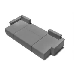 Canapé Panoramique ALMA Convertible Velours Côtelé Gris Souris 6 Places 13 Canapé Panoramique ALMA Convertible Velours Côtelé Gris Souris 6 Places -Canapé Rêve Promos Magasin canape panoramique alma convertible velours cotele gris souris 6 places 3