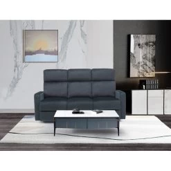 Canapé Relax LOVA En Velours Noir Avec Fonction électrique