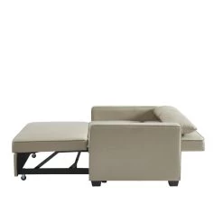 Canapé Droit LENA Convertible Tissu Grège 2 Places -Canapé Rêve Promos Magasin canpe droit lena convertible tissu grege 2 places 4