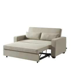 Canapé Droit LENA Convertible Tissu Grège 3 Places -Canapé Rêve Promos Magasin canpe droit lena convertible tissu grege 3 places 3