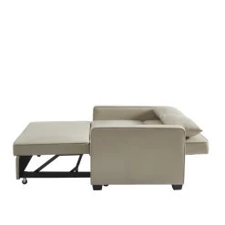 Canapé Droit LENA Convertible Tissu Grège 3 Places -Canapé Rêve Promos Magasin canpe droit lena convertible tissu grege 3 places 4