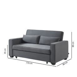 Canapé Droit LENA Convertible Velours Gris 3 Places 14 Canapé Droit LENA Convertible Velours Gris 3 Places -Canapé Rêve Promos Magasin canpe droit lena convertible velours gris 3 places 6