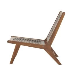 Fauteuil De Jardin AVERY En Bois D'acacia Et Corde Coloris Naturel -Canapé Rêve Promos Magasin chaise de relax avery 3