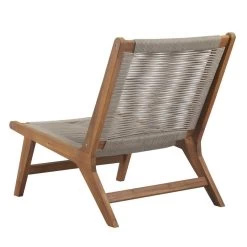 Fauteuil De Jardin AVERY En Bois D'acacia Et Corde Coloris Naturel -Canapé Rêve Promos Magasin chaise de relax avery 4