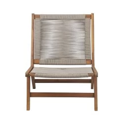 Fauteuil De Jardin AVERY En Bois D'acacia Et Corde Coloris Naturel -Canapé Rêve Promos Magasin chaise de relax avery 5