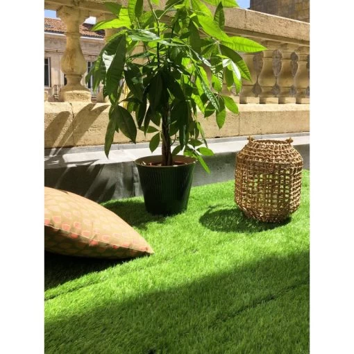 Lot De 10 Dalles De Gazon 30x30 Cm Vert -Canapé Rêve Promos Magasin dalles10gazon30 dalles de gazon synthetique lot 10 30x30cm