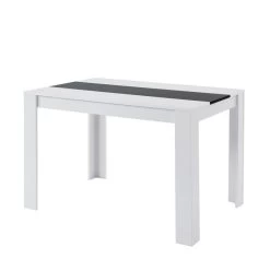 Table à Manger DAMIA Noir Et Blanc 120cm -Canapé Rêve Promos Magasin damia table de sejour 120 cm 2