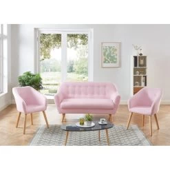 Ensemble HILDA En Tissu Rose 1 Canapé Et 2 Fauteuils 8 Ensemble HILDA En Tissu Rose 1 Canapé Et 2 Fauteuils -Canapé Rêve Promos Magasin ensemble canapefauteuil hilda tissu rose canape 2 places 2 fauteuils 3