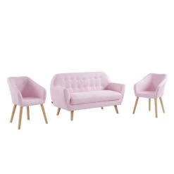 Ensemble HILDA En Tissu Rose 1 Canapé Et 2 Fauteuils 9 Ensemble HILDA En Tissu Rose 1 Canapé Et 2 Fauteuils -Canapé Rêve Promos Magasin ensemble canapefauteuil hilda tissu rose canape 2 places 2 fauteuils 4