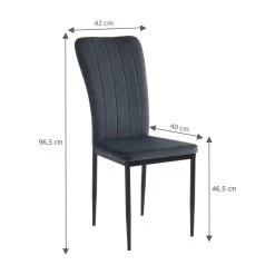 Ensemble Repas FELIX Effet Chêne Et Velours Gris 4 Chaises -Canapé Rêve Promos Magasin ensemble repas felix effet chene et velours gris 4 chaises 1