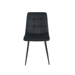 Ensemble Repas FELIX Effet Chêne Et Velours Noir 4 Chaises -Canapé Rêve Promos Magasin ensemble repas felix effet chene et velours noir 4 chaises 8