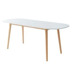 Table Extensible ERIKA Laqué Blanc Mat 8 Personnes 160 à 200cm -Canapé Rêve Promos Magasin erika1 table blanche 3