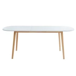 Table Extensible ERIKA Laqué Blanc Mat 8 Personnes 160 à 200cm -Canapé Rêve Promos Magasin erika1 table blanche 5