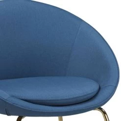 Fauteuil ARSENE En Tissu Bleu Avec Piètement Doré -Canapé Rêve Promos Magasin fauteuil arsene 4