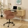 Fauteuil De Bureau BARNABE En Velours Côtelé Terracotta