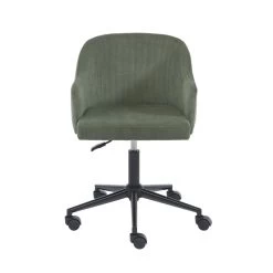 Fauteuil De Bureau BARNABE En Velours Côtelé Vert 9 Fauteuil De Bureau BARNABE En Velours Côtelé Vert -Canapé Rêve Promos Magasin fauteuil barnabe en velours cotele vert 2