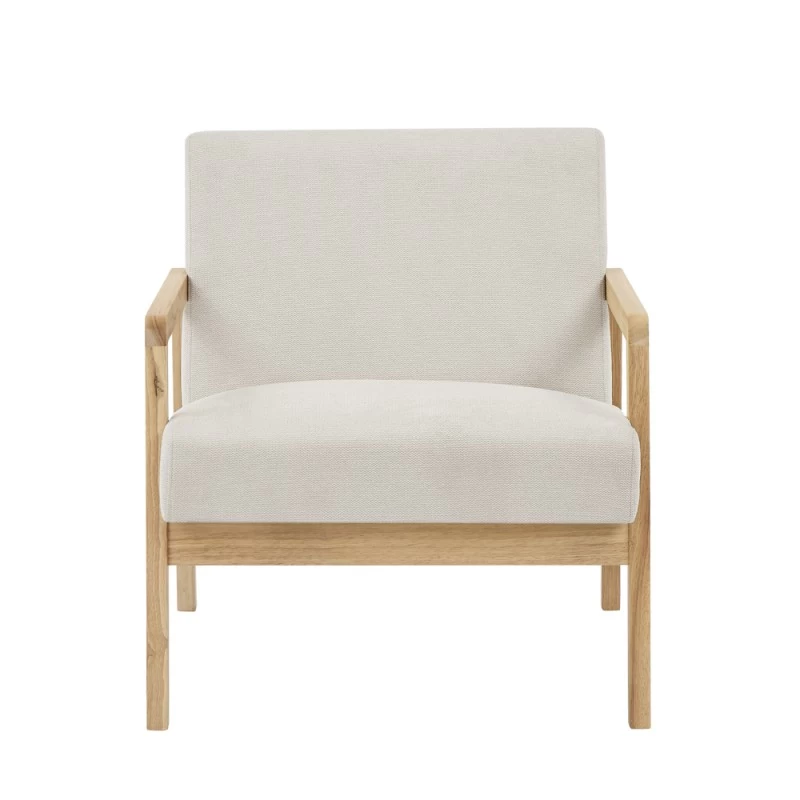 Fauteuil BONIFACIO En Tissu Beige 3 Fauteuil BONIFACIO En Tissu Beige – Image 3