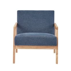 Fauteuil BONIFACIO En Tissu Bleu -Canapé Rêve Promos Magasin fauteuil bonifacio en tissu bleu 8