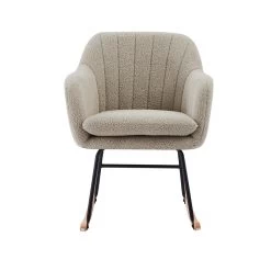 Fauteuil ELSA à Bouclette Beige Rocking Chair 7 Fauteuil ELSA à Bouclette Beige Rocking Chair -Canapé Rêve Promos Magasin fauteuil elsa a bouclette beige rocking chair 2