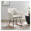 Fauteuil ELSA Tissu Beige Rocking Chair