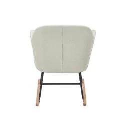 Fauteuil ELSA Tissu Beige Rocking Chair -Canapé Rêve Promos Magasin fauteuil elsa beige rocking chair 3