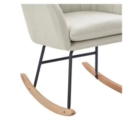 Fauteuil ELSA Tissu Beige Rocking Chair -Canapé Rêve Promos Magasin fauteuil elsa beige rocking chair 4