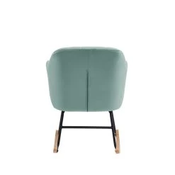 Fauteuil ELSA En Velours Vert D'eau Rocking Chair -Canapé Rêve Promos Magasin fauteuil elsa en velours vert d eau rocking chair 3