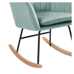 Fauteuil ELSA En Velours Vert D'eau Rocking Chair -Canapé Rêve Promos Magasin fauteuil elsa en velours vert d eau rocking chair 4