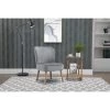 Fauteuil HANNA En Velours Gris 1 Place 53 X 67.5 X 80 Cm