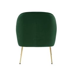 Fauteuil MARCELINO En Velours Vert Avec Pieds Doré -Canapé Rêve Promos Magasin fauteuil marcelino en velours vert avec pieds dore 3