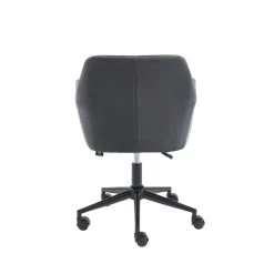 Fauteuil De Bureau MONACO En Velours Gris Anthracite Avec Pieds Noirs 9 Fauteuil De Bureau MONACO En Velours Gris Anthracite Avec Pieds Noirs -Canapé Rêve Promos Magasin fauteuil monaco en velours gris anthracite avec pieds noir 3