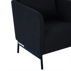 Fauteuil PANTONE Tissu Bleu Nuit Avec Piètement Métal Bleu Nuit -Canapé Rêve Promos Magasin fauteuil pantone tissu bleu avec pietement metal bleu 4