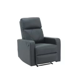 Fauteuil Relax CARLA En PU Noir Avec Fonction Manuel -Canapé Rêve Promos Magasin fauteuil relax carla en pu noir avec fonction manuel 1
