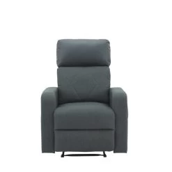 Fauteuil Relax CARLA En PU Noir Et Tissu Gris Avec Fonction électrique -Canapé Rêve Promos Magasin fauteuil relax carla en pu noir et tissu gris avec fonction electrique 2