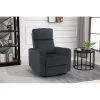 Fauteuil Relax LOVA Large En Velours Noir Avec Fonction électrique