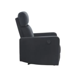 Fauteuil Relax LOVA Large En Velours Noir Avec Fonction électrique -Canapé Rêve Promos Magasin fauteuil relax lova large en velours noir avec fonction electrique 5