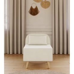 Fauteuil SARAH En Tissu Beige