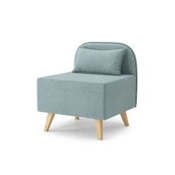 Fauteuil SARAH En Tissu Bleu Clair -Canapé Rêve Promos Magasin fauteuil sarah en tissu bleu clair 1