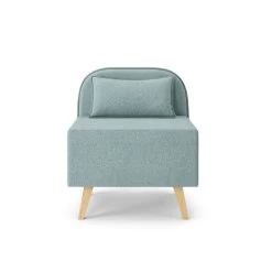 Fauteuil SARAH En Tissu Bleu Clair -Canapé Rêve Promos Magasin fauteuil sarah en tissu bleu clair 2