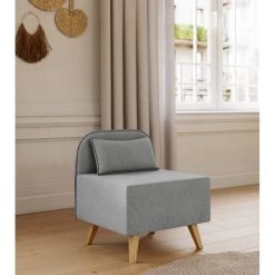 Fauteuil SARAH En Tissu Gris 12 Fauteuil SARAH En Tissu Gris -Canapé Rêve Promos Magasin fauteuil sarah en tissu gris 5