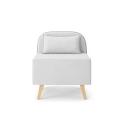 Fauteuil SARAH En Tissu Gris Clair -Canapé Rêve Promos Magasin fauteuil sarah en tissu gris clair 2