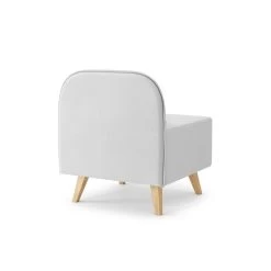 Fauteuil SARAH En Tissu Gris Clair -Canapé Rêve Promos Magasin fauteuil sarah en tissu gris clair 3