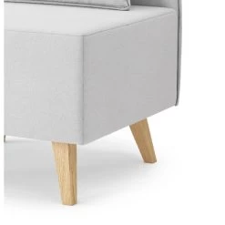 Fauteuil SARAH En Tissu Gris Clair -Canapé Rêve Promos Magasin fauteuil sarah en tissu gris clair 4