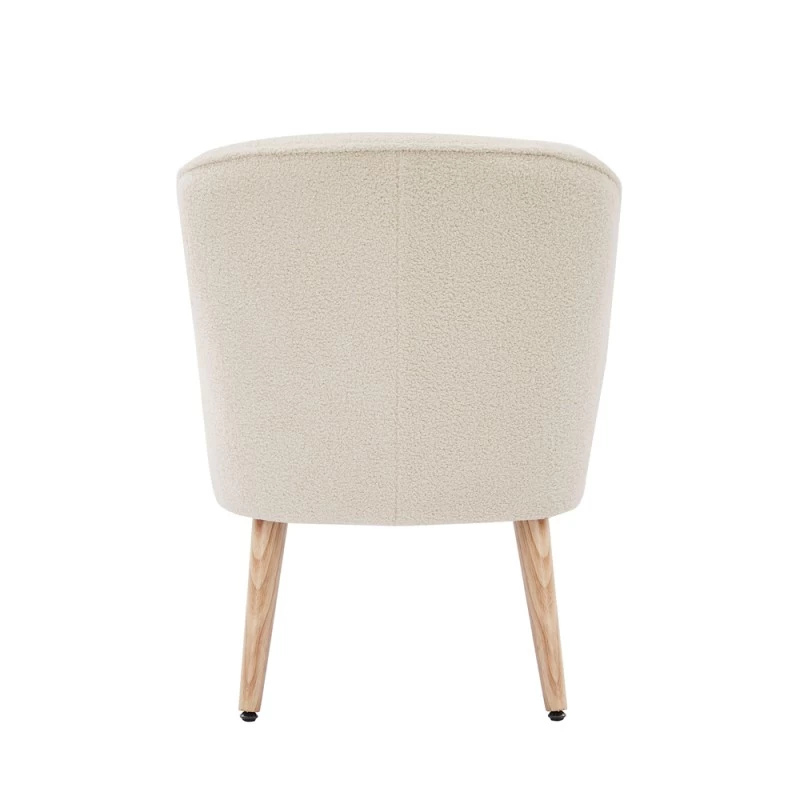 Fauteuil TIVOLI Tissu Bouclette Beige 4 Fauteuil TIVOLI Tissu Bouclette Beige – Image 4