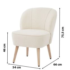 Fauteuil TIVOLI Tissu Bouclette Beige 11 Fauteuil TIVOLI Tissu Bouclette Beige -Canapé Rêve Promos Magasin fauteuil tivoli en teddy beige 5