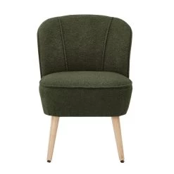 Fauteuil TIVOLI Tissu Bouclette Kaki -Canapé Rêve Promos Magasin fauteuil tivoli en teddy kaki 2